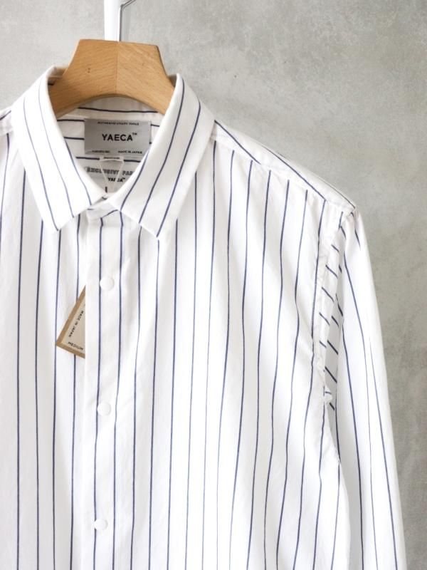 美品 YAECA ヤエカ Comfort Shirt コットンシャツ S YAECA（ヤエカ）COMFORT SHIRT -STANDARD RC- / BLUE ST 公式