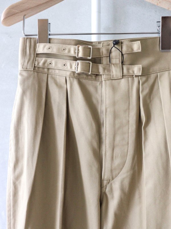 高評価の贈り物 リノアンドコー DOUBLE BELTED TROUSERS GURKHA