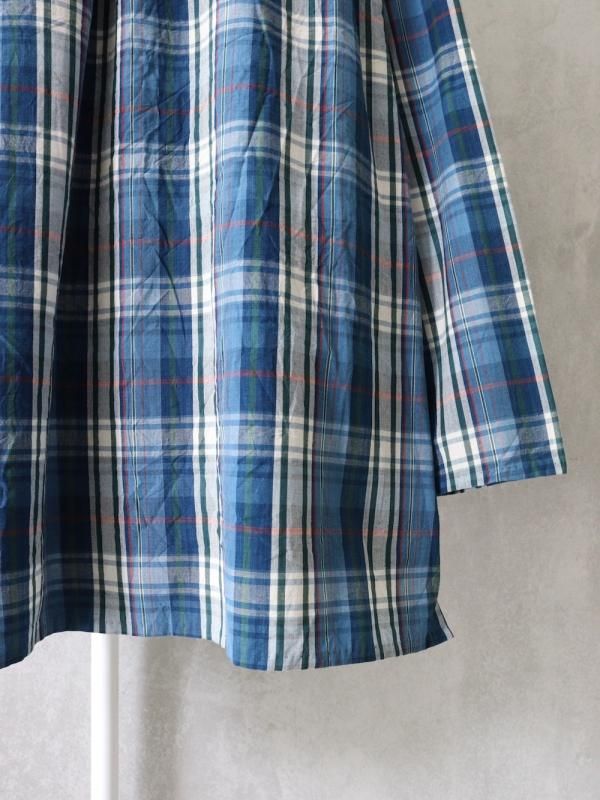 yaeca ウール チェック ヤエカ xs YAECA（ヤエカ）KURTA SHIRT / BLUE CHECK 公式通販 | Parkside Store