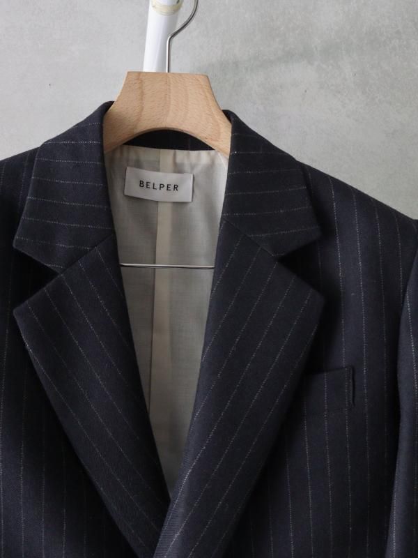 BELPER（ベルパー）DOUBLE BREASTED SHORT JACKET（NAVY）公式
