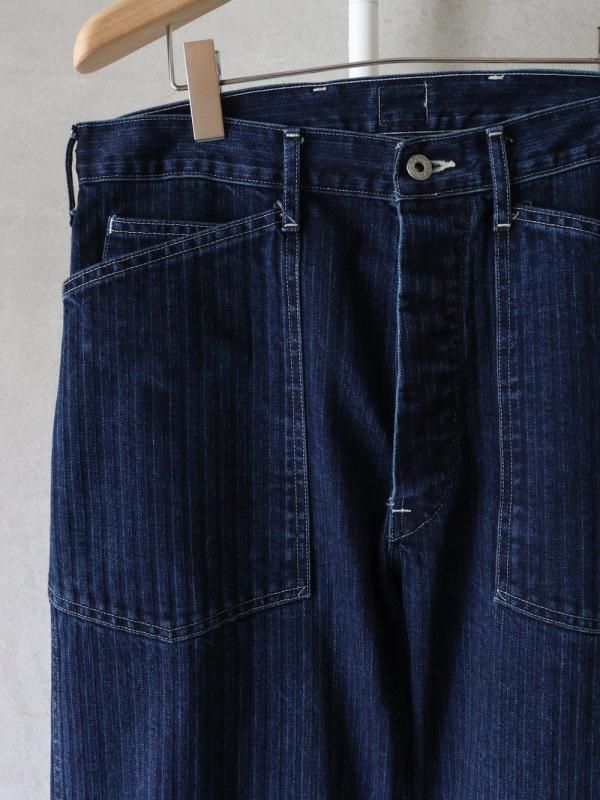 パンツ POST O'ALLS ARMY Pants herringbone Post O'Alls ARMY Pants Herringbone Denim Black