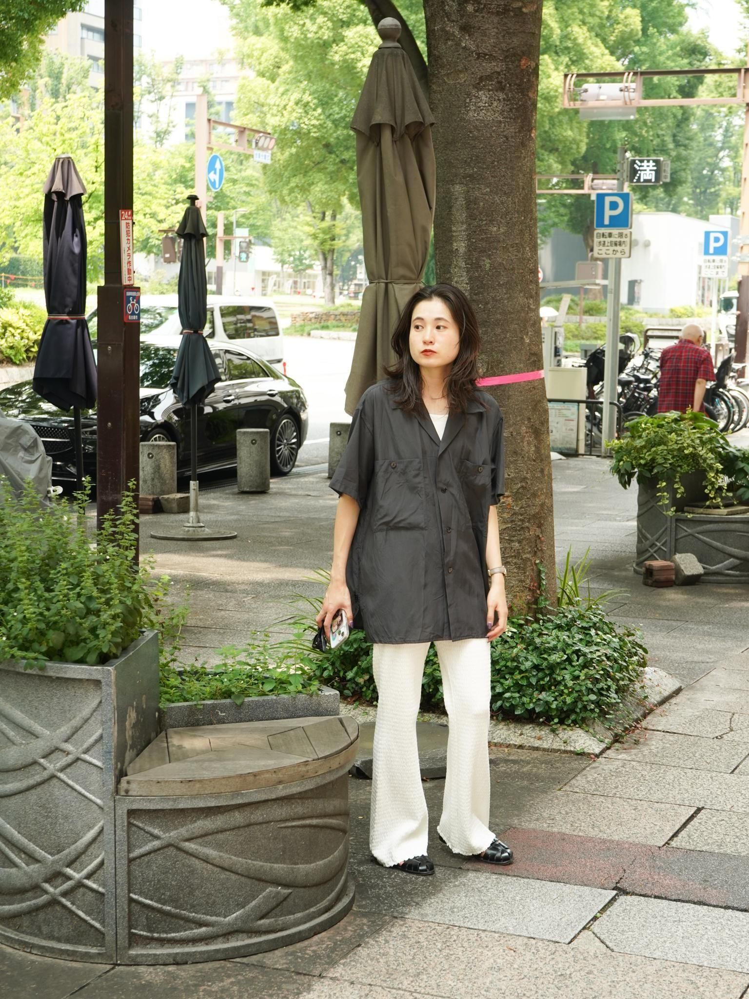 PHEENY（フィーニー）Cotton shirring flared pants / WHITE