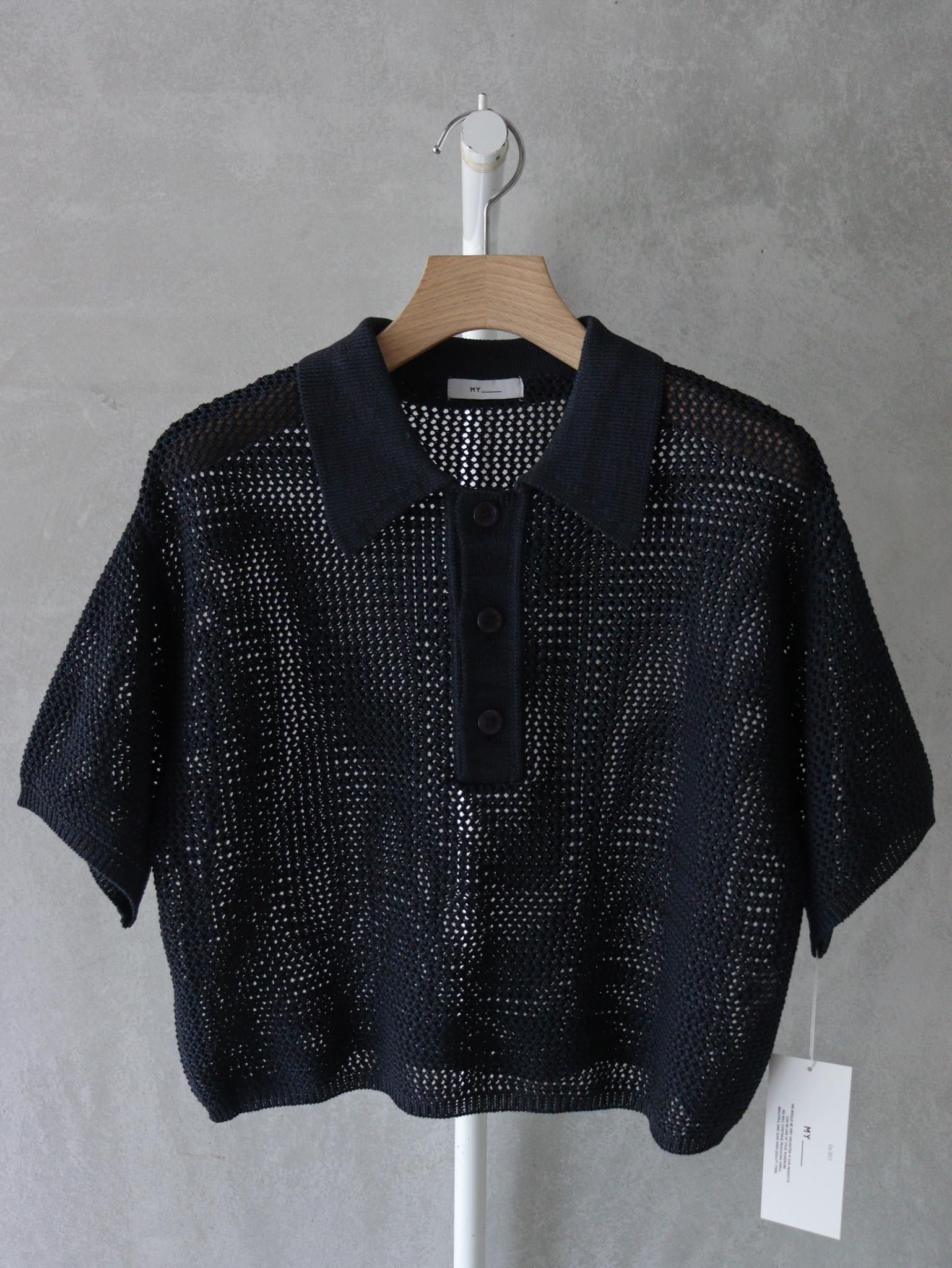 MY___（マイ）CROPPED MESH S/S POLO / NAVY.M 公式通販 | 1LDK annex