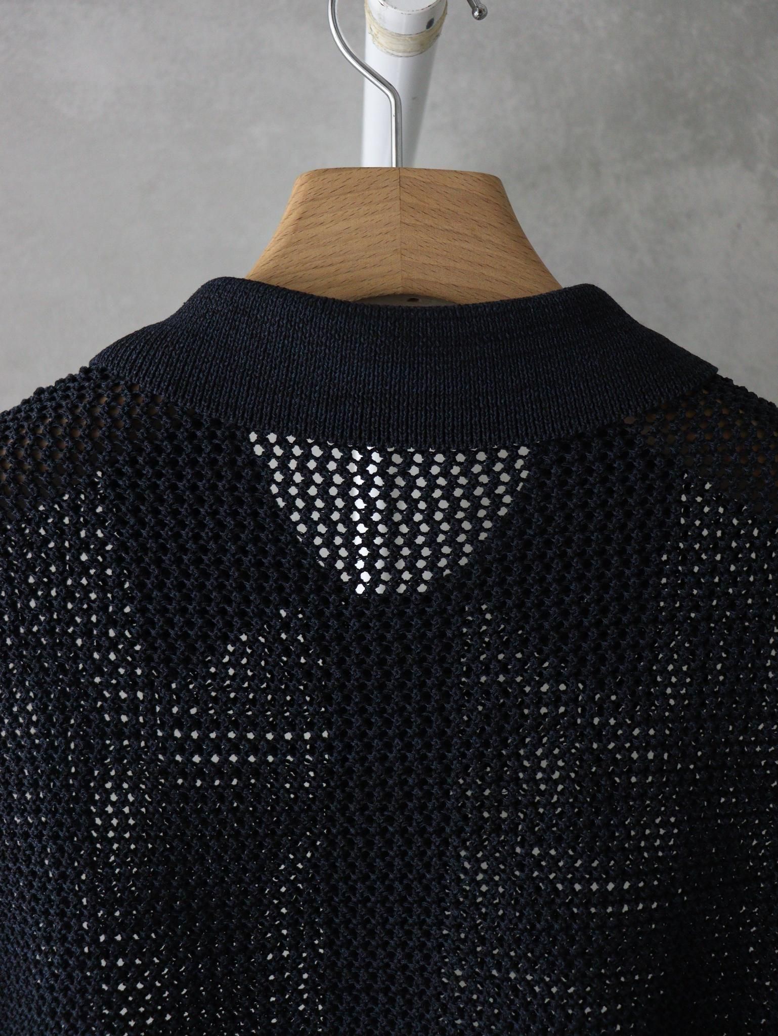 MY___（マイ）CROPPED MESH S/S POLO / NAVY.M 公式通販 | 1LDK annex