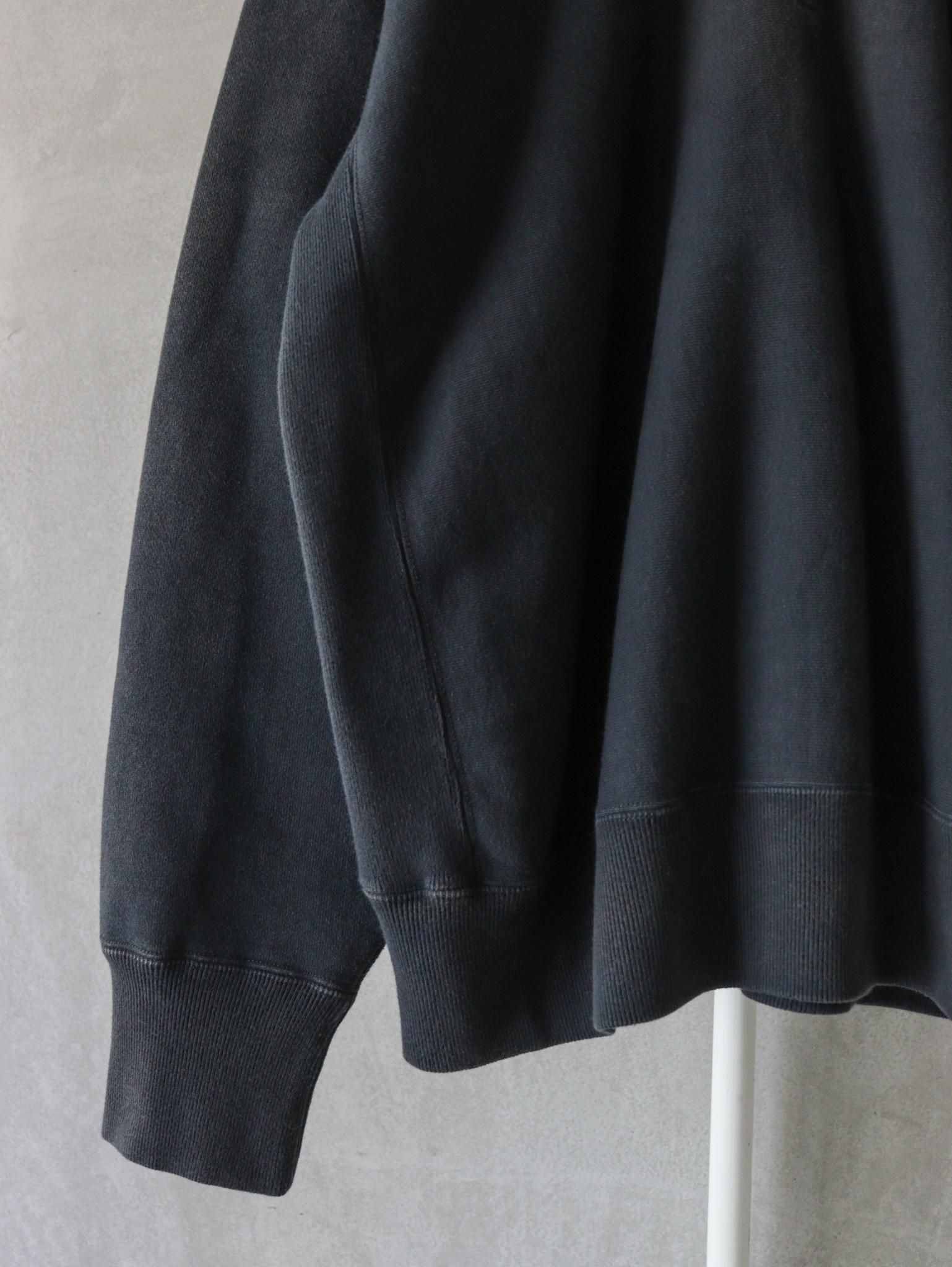 A.PRESSE アプレッセ HALF ZIP SWEATSHIRTS A.PRESSE（アプレッセ）Vintage Half Zip Sweatshirt / BLACK