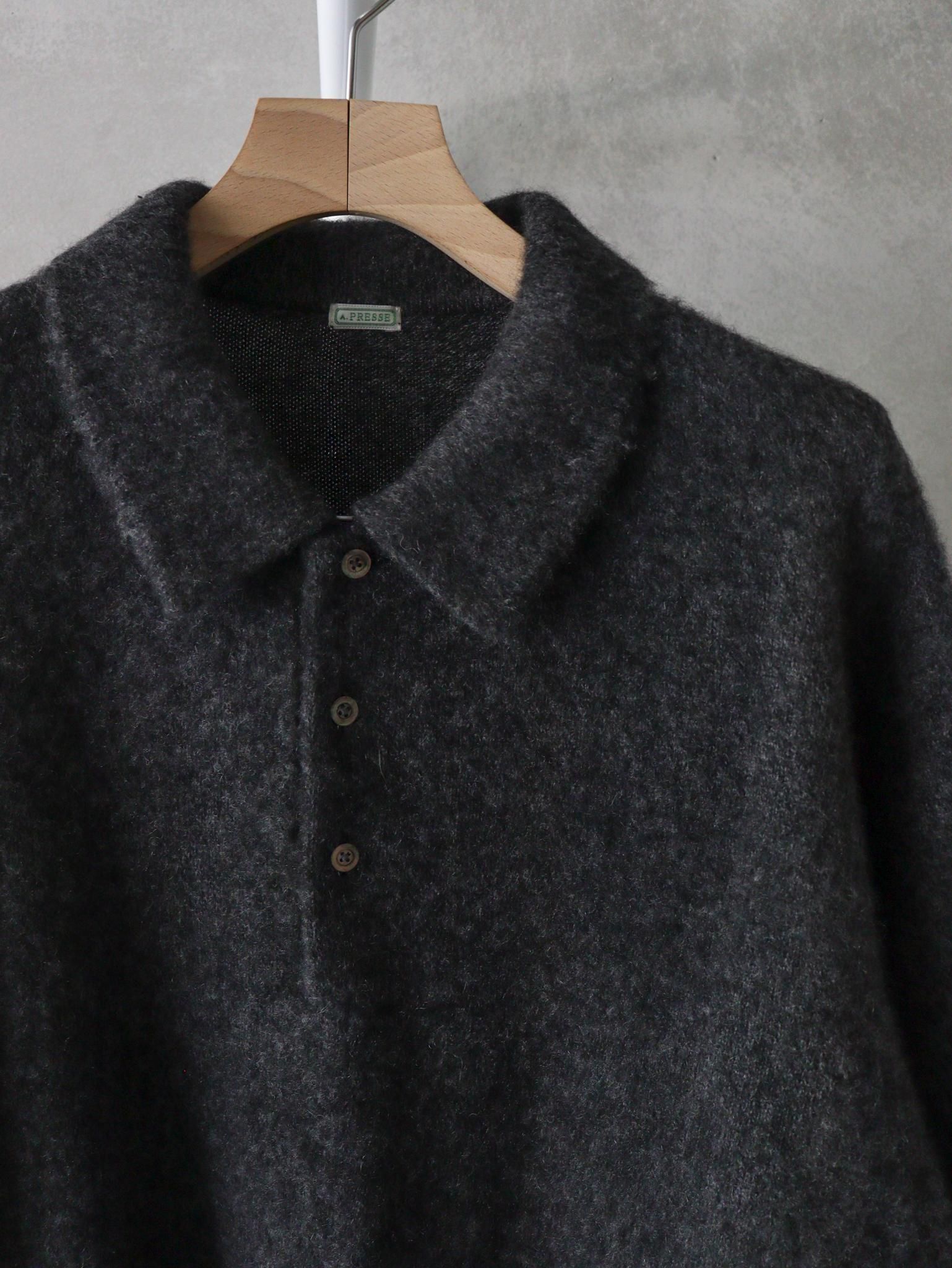 A.PRESSE（アプレッセ）Cashmere Middle Gauge Polo Collar