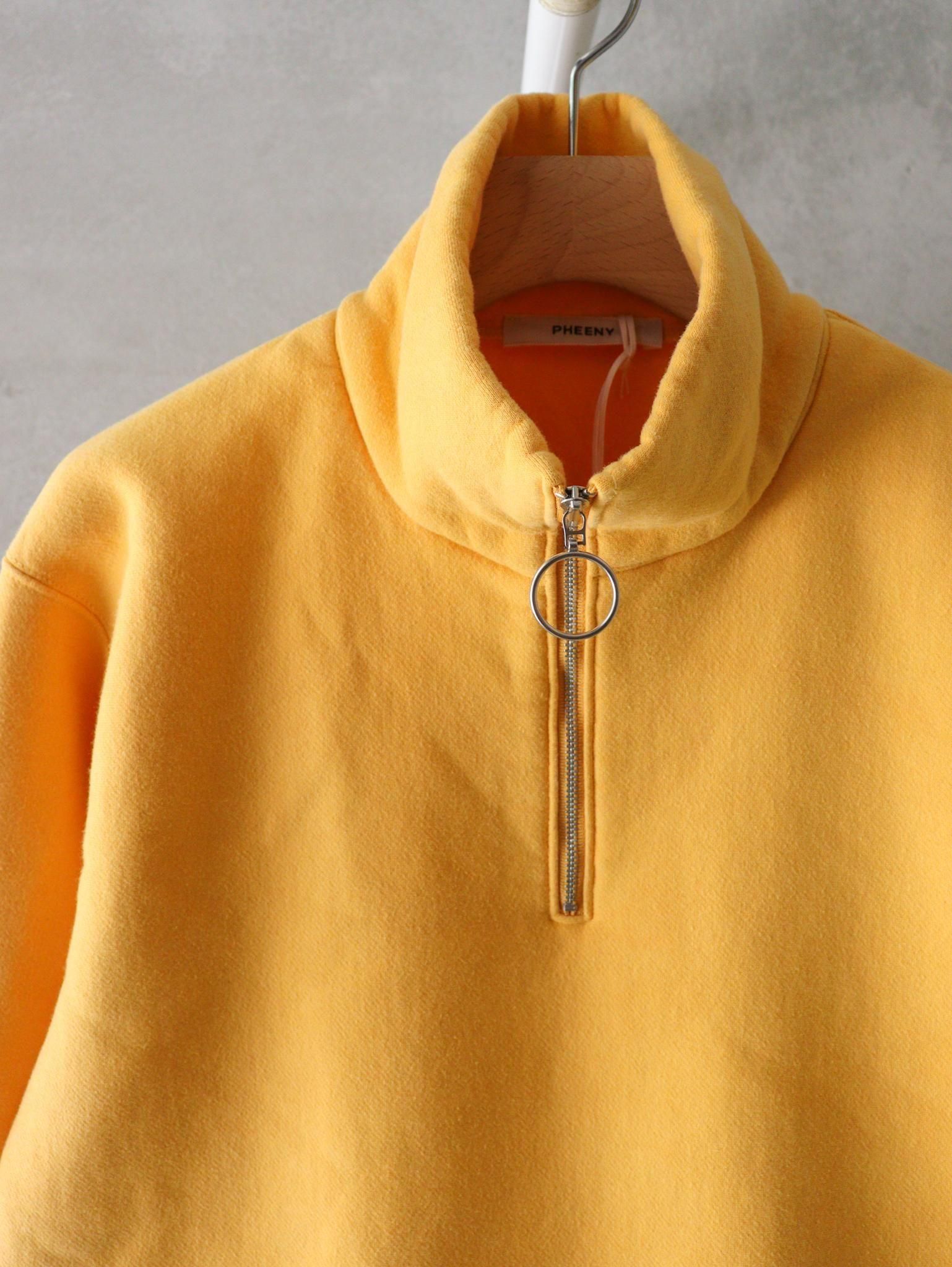 PHEENY【フィーニー】 Athletic fleece half zip P/O short-アスレチックフリース
