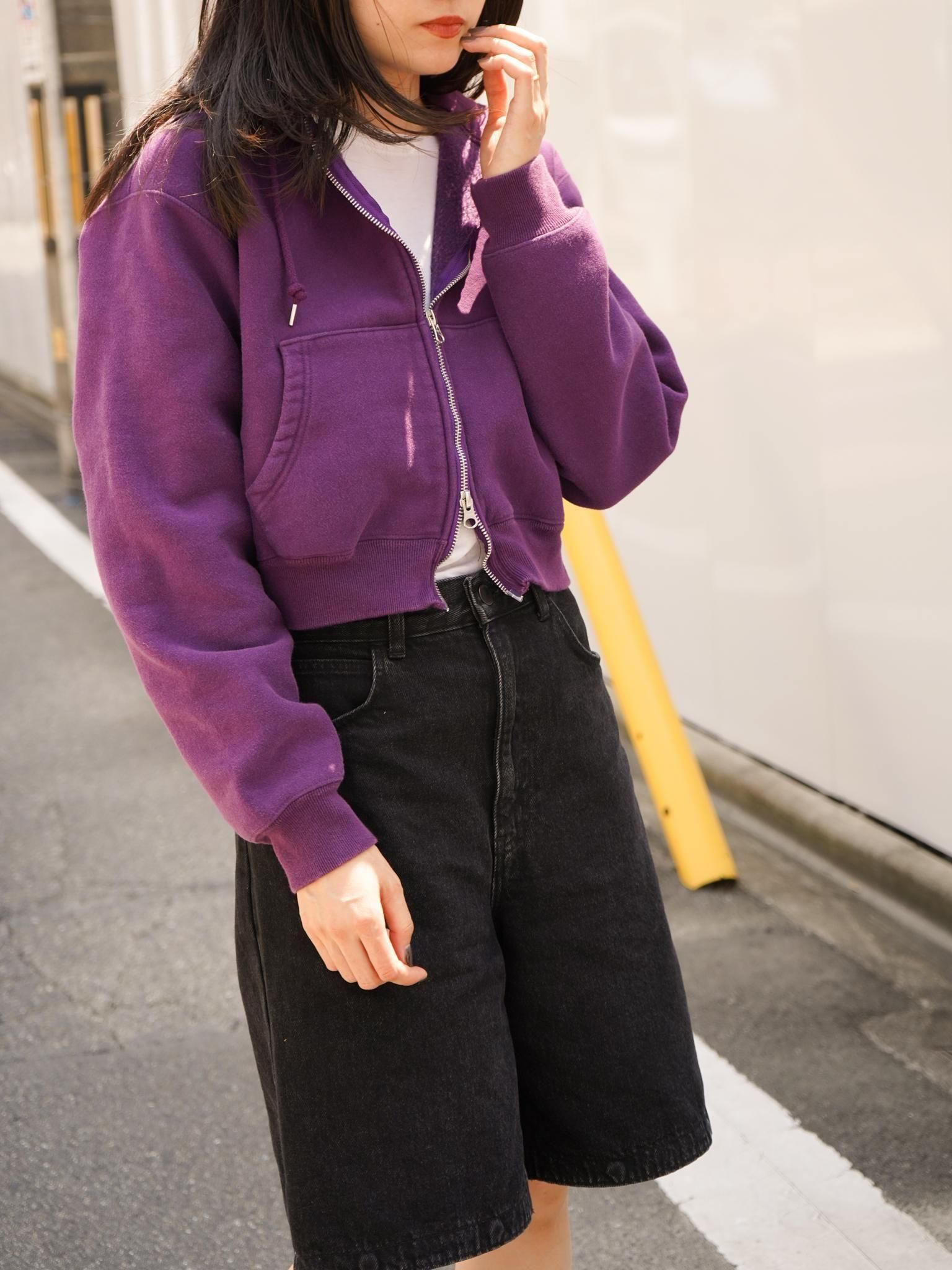 PHEENY（フィーニー） Athletic fleece zip up hoodie / PURPLE