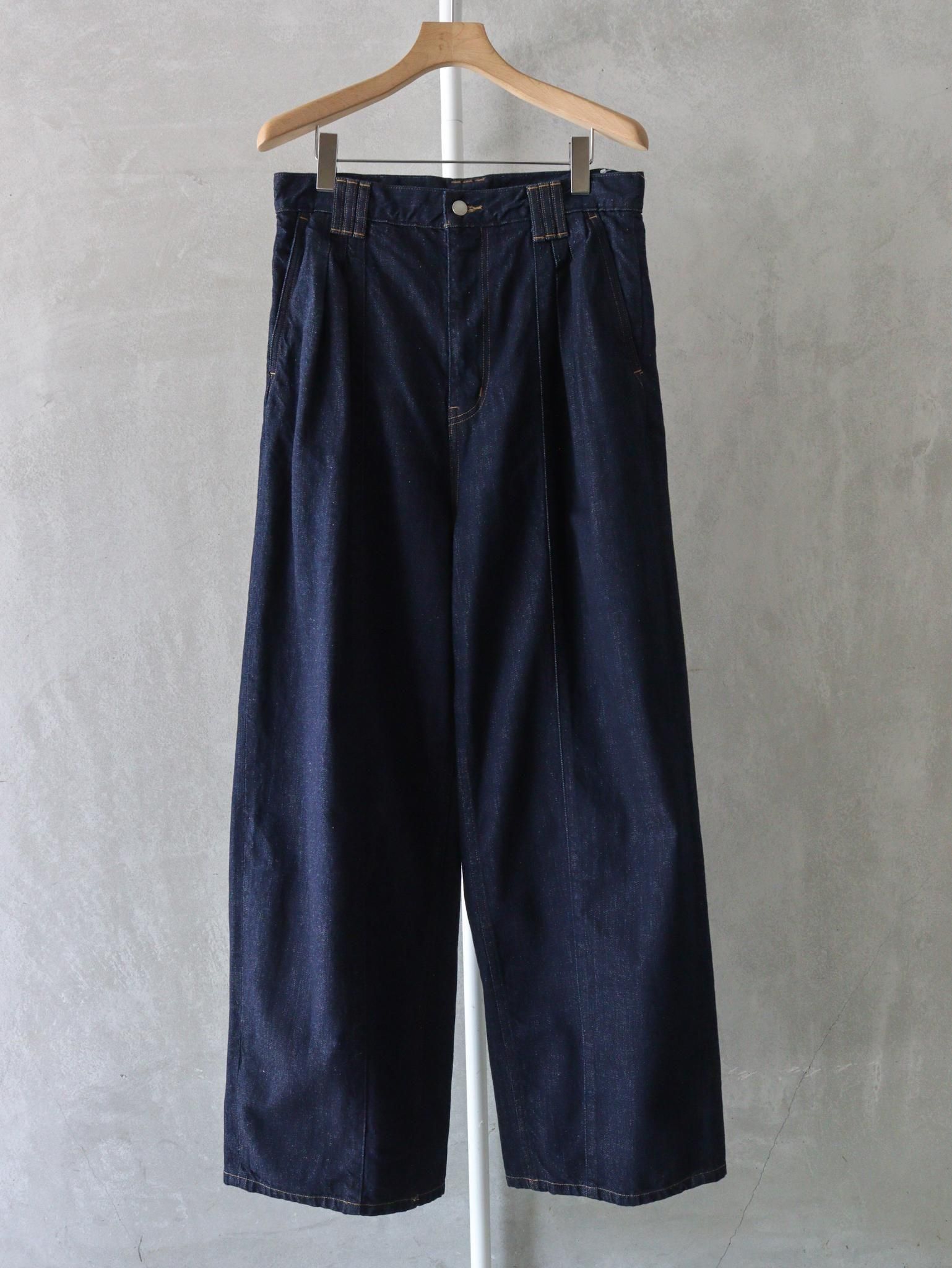 【断捨離特価】YOKE 3PLEATED WIDE LEG TROUSERS Cotton Gabardine 3Pleated Wide-Leg Trousers – YOKE