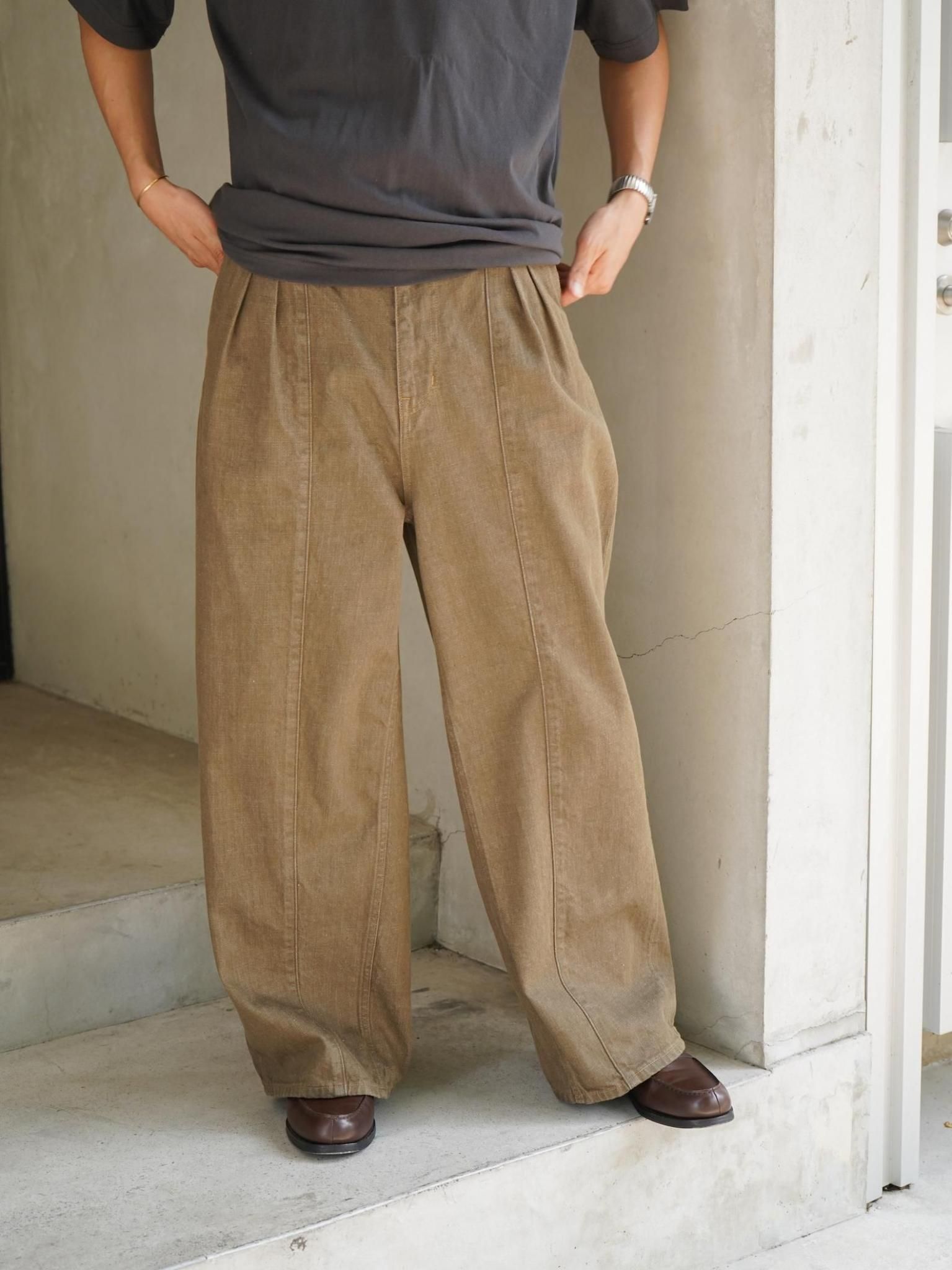 【断捨離特価】YOKE 3PLEATED WIDE LEG TROUSERS YOKE 