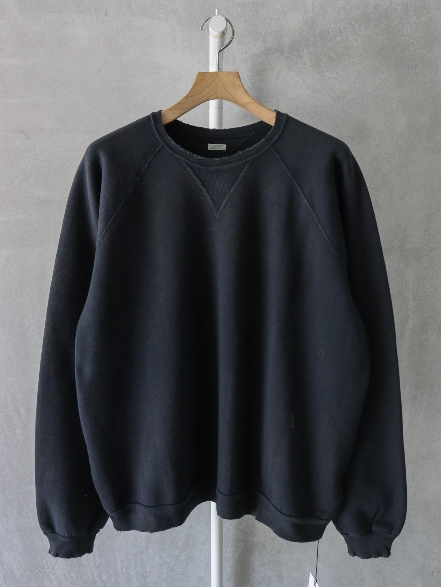 A.PRESSE（アプレッセ）Vintage Double V Sweatshirt / BLACK
