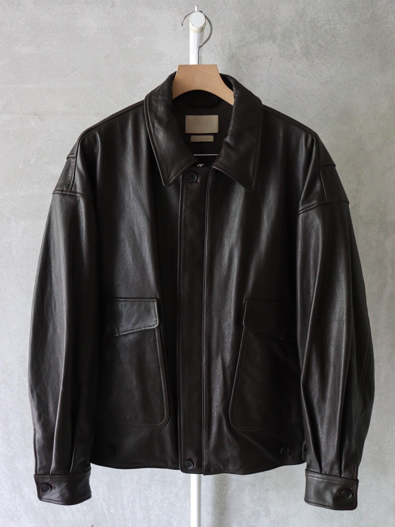 YOKE（ヨーク）Leather Flight Jacket / DARK BROWN 公式通販