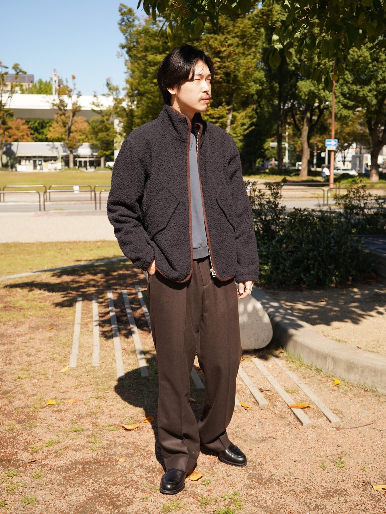 ANOTHER ASPECT（アナザーアスペクト）FLEECE JACKET /NAVY×BROWN 公式