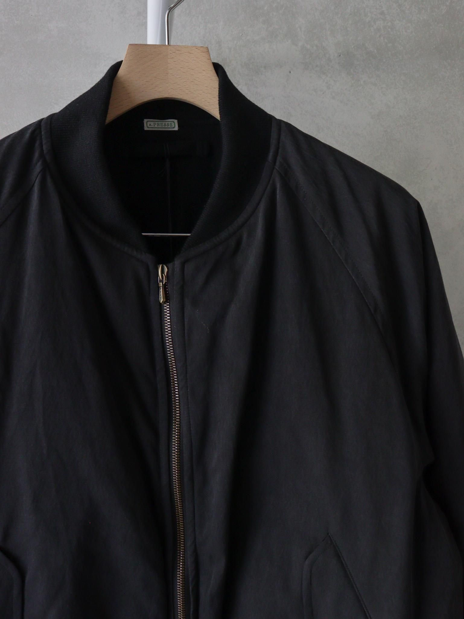 A.PRESSE(アプレッセ)Silk Padding Jacket / BLACK 公式通販 | 1LDK A.PRESSE(アプレッセ)Silk Padding Jacket / BLACK 公式通販 | 1LDK