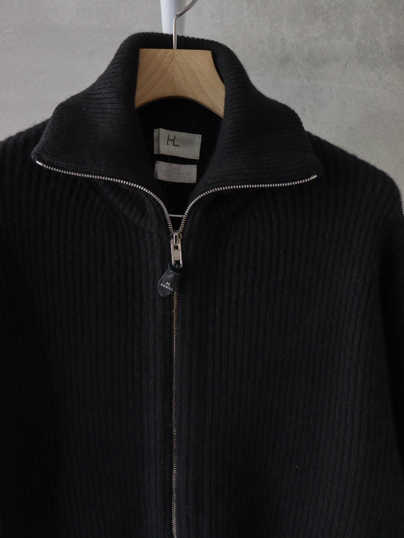 1LDK HERILL カシミヤ クルーネックニット ブラック ヘリル HERILL for