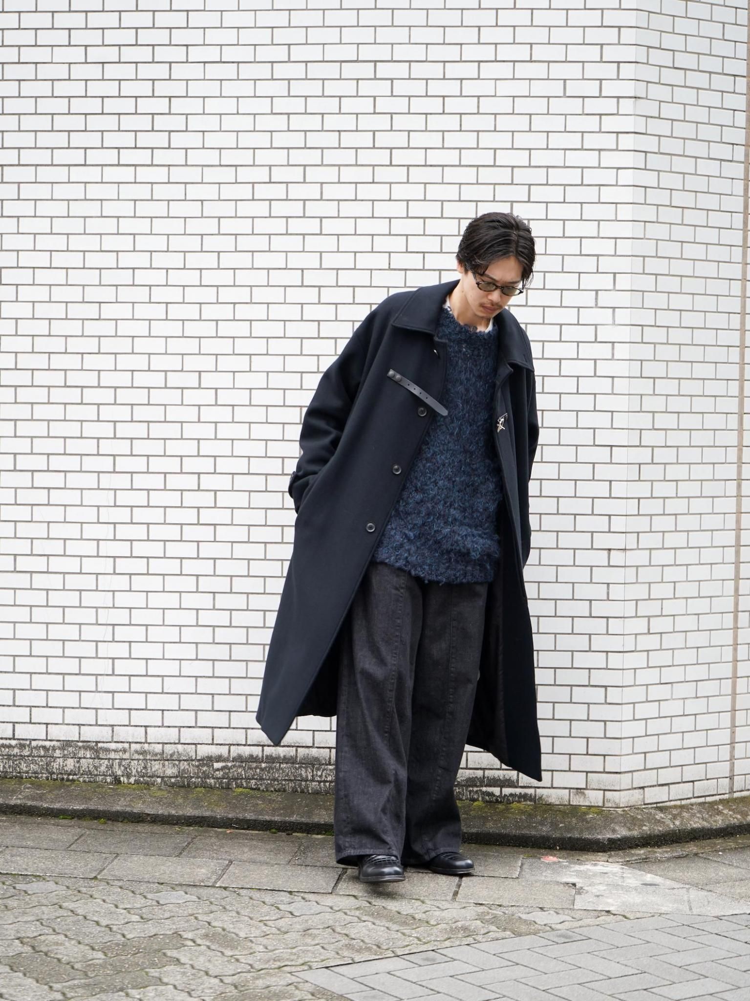YOKE（ヨーク）Melton Big Balmacaan Coat / BLACK 公式通販 | 1LDK