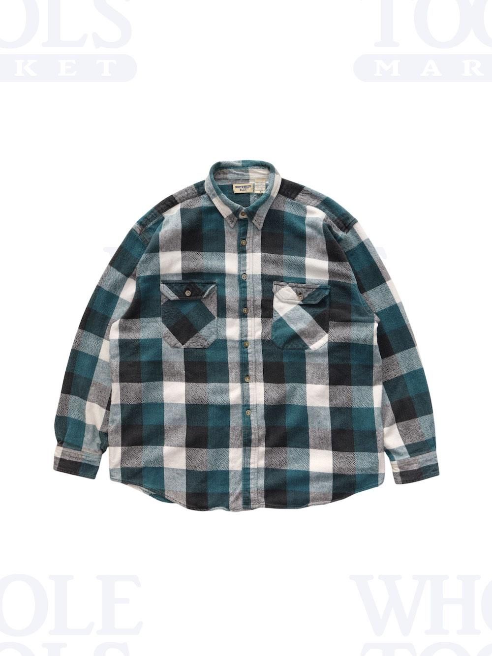 NORTHWEST BLUE used heavy flannel shirt