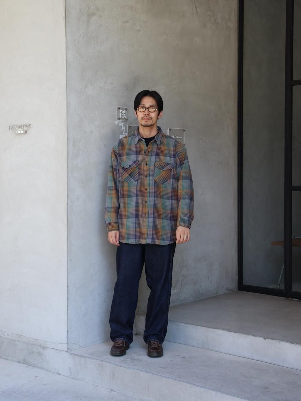 FIVE BROTHER used heavy flannel shirt