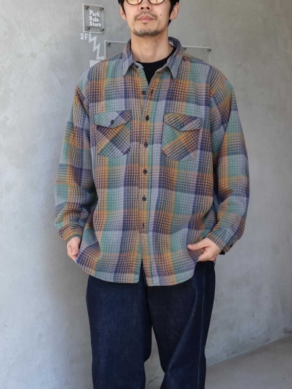 FIVE BROTHER used heavy flannel shirt