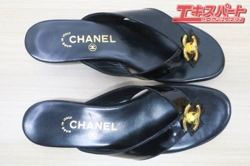 CHANEL シャネル ターンロックサンダル サイズ24.5cm(39) 富岡店