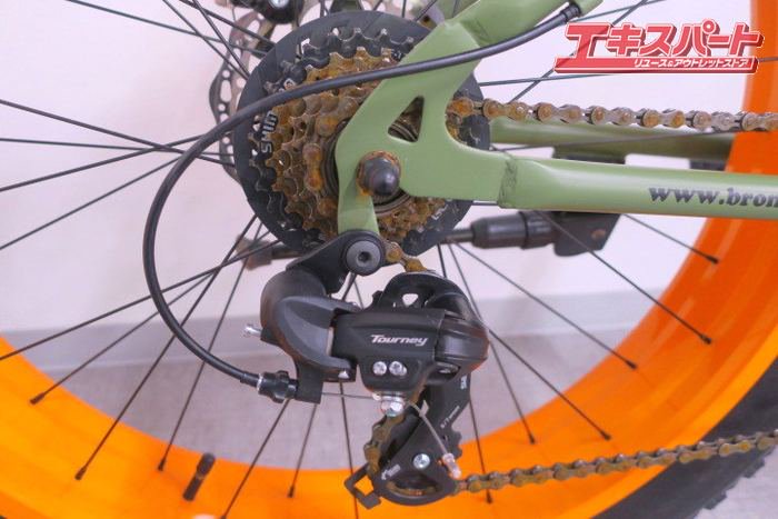 BRONX 4.0 DD FAT-BIKE ブロンクス ファットバイク ARMY グリーン×オレンジ 26インチ 戸塚店 - リサイクルショップ  エキスパート公式オンラインストア