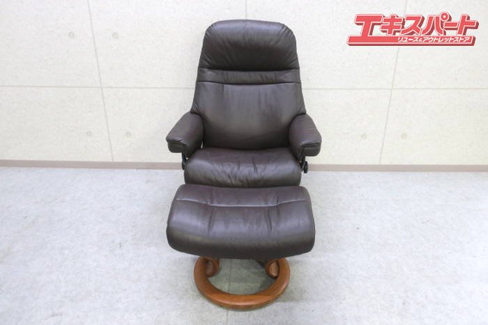 EKORNES/エコーネス サンライズ Mサイズ ストレスレスチェア＆オットマン 本革 30万円 美品 戸塚店 - リサイクルショップ  エキスパート公式オンラインストア