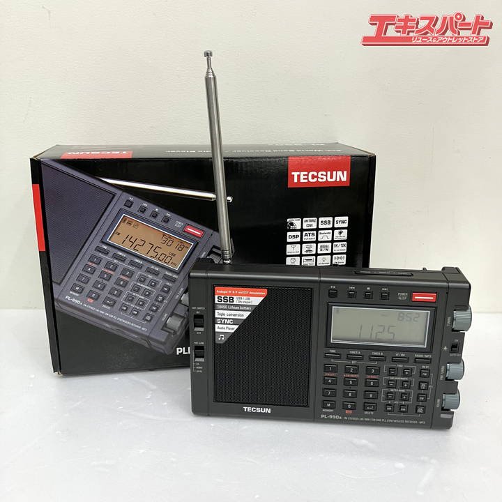 短波 ラジオ TECSUN テックサン ポータブルラジオ PL-990X 革製ケース付き 動作確認済み ミスマ店 - リサイクルショップ  エキスパート公式オンラインストア