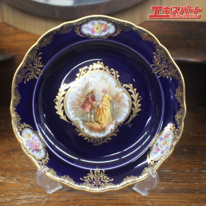 極上品 21cm マイセン Meissen ボタン剣 古マイセン ワトー 宮廷画 22金 金彩 飾り皿 アンティークマイセン 辻堂店 -  リサイクルショップ エキスパート公式オンラインストア