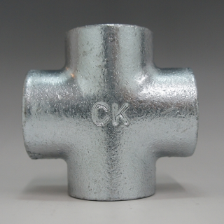 CK白管継手 クロス ねじ込み式可鍛鋳鉄製管継手