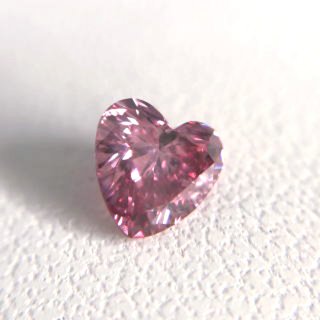 アーガイル・ピンクダイヤ・ハート・GIA鑑定書・Fancy Vivid Purplish Pink SI2-0.33ct-