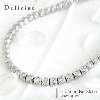 Deliciae �ǥꥷ�� <br>��������� <br>3�̥ͥå��쥹 <br>���塼�֥����� <br>K18WG 8.0ct