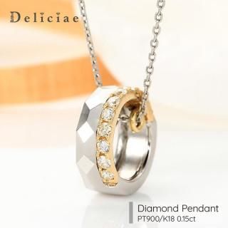 Deliciae ǥꥷ <br> <br>ڥȥͥå쥹 <br>ϡե˥ƥ <br>Pt900/K18  0.15ct