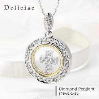 Deliciae ǥꥷ <br> <br>ڥȥͥå쥹 <br>ưߥ˥ <br>K18WG 0.48ct