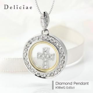 Deliciae ǥꥷ <br> <br>ڥȥͥå쥹 <br>ưߥ˥ <br>K18WG 0.65ct