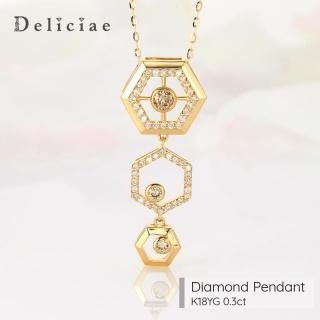 Deliciae �ǥꥷ�� <br>�֥饦���������� <br>�ڥ����ȥͥå��쥹 <br>720�� �ϥ˥��� <br>K18YG 0.30ct