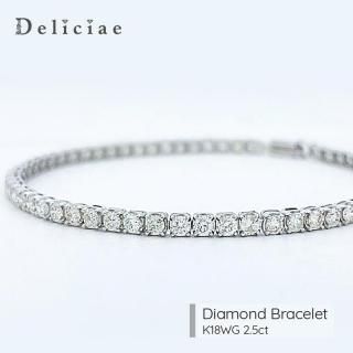 Deliciae ǥꥷ <br> <br>ƥ˥֥쥹å <BR>18cm <BR>K18WG 2.5ct