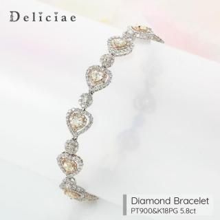 Deliciae ǥꥷ <br> <br>֥쥹å <br>ϡȥ 5.80ct <br>Pt900K18PG
