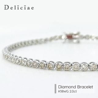Deliciae ǥꥷ <br> <br>ƥ˥֥쥹å <br>18cm <br>K18WG 2.0ct