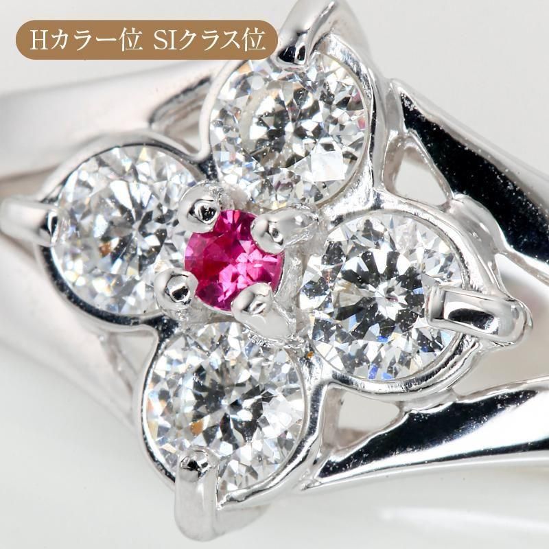 NEW Deliciae デリシェ ルビー＆ダイヤモンド フラワーリング 10
