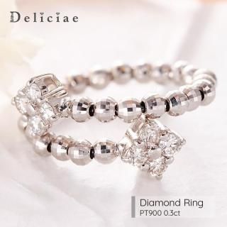 Deliciae �ǥꥷ�� <br>��������� <br>�������� �ե꡼��� <BR>5���9���б� <BR>PT900 0.3ct
