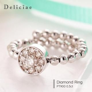 Deliciae ǥꥷ <br> <br> ե꡼ <BR>915б <BR>PT900 0.3ct
