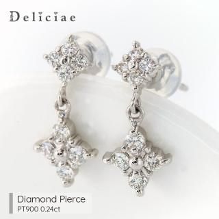 NEW <BR>Deliciae ǥꥷ <br> <br>ɤ ԥ <BR>ե <BR>PT900 0.24ct 
