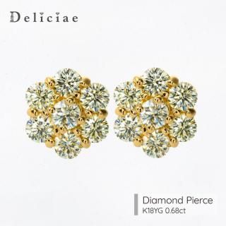 NEW <BR>Deliciae ǥꥷ <br>ե <br>ɥåɥԥ <BR>K18YG 0.68ct 