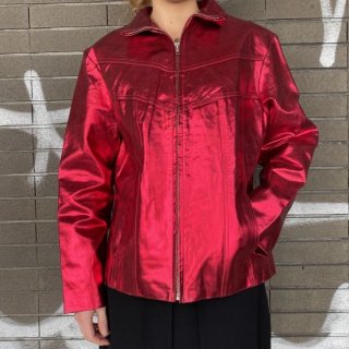 <img class='new_mark_img1' src='https://img.shop-pro.jp/img/new/icons20.gif' style='border:none;display:inline;margin:0px;padding:0px;width:auto;' />Metallic Zip Jacket RED
