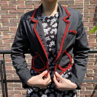 Red Design Piping Jacket