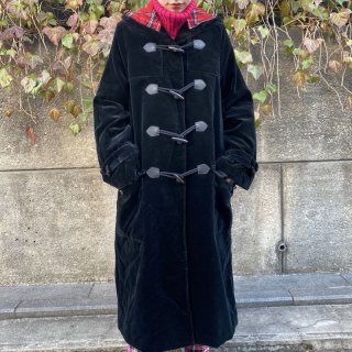 KEITA MARUYAMA Black Velour Duffle Coat
