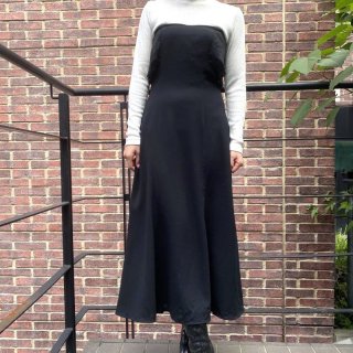 Black Bare Top Long Dress
