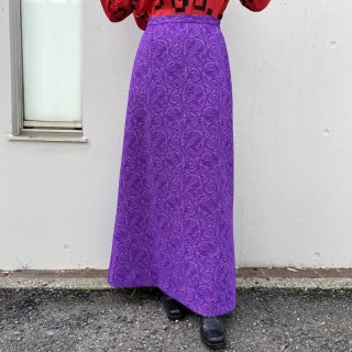 Purple Tulip Jacquard Skirt