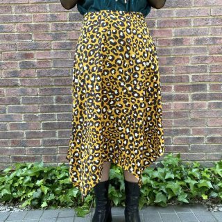 Leopard Polyester Long Skirt