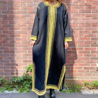 Yellow Embroidery Ethnic Dress